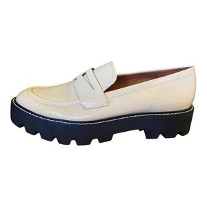 Franco Sarto Women's Balin Cream Chunky Loafers, Size 9, New Without Box